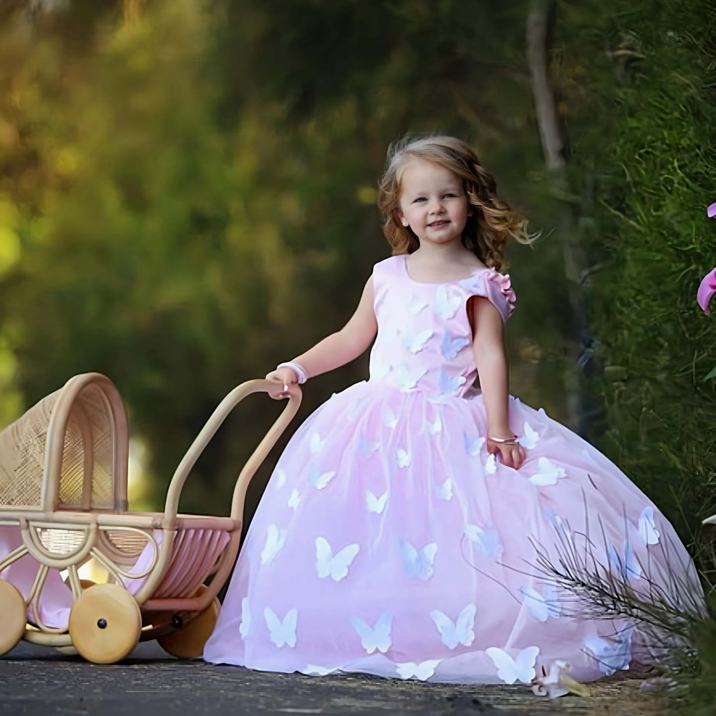 Pink Butterfly Gown