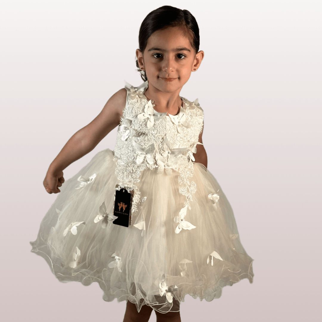 Halen Dress Ivory - Crown Kids