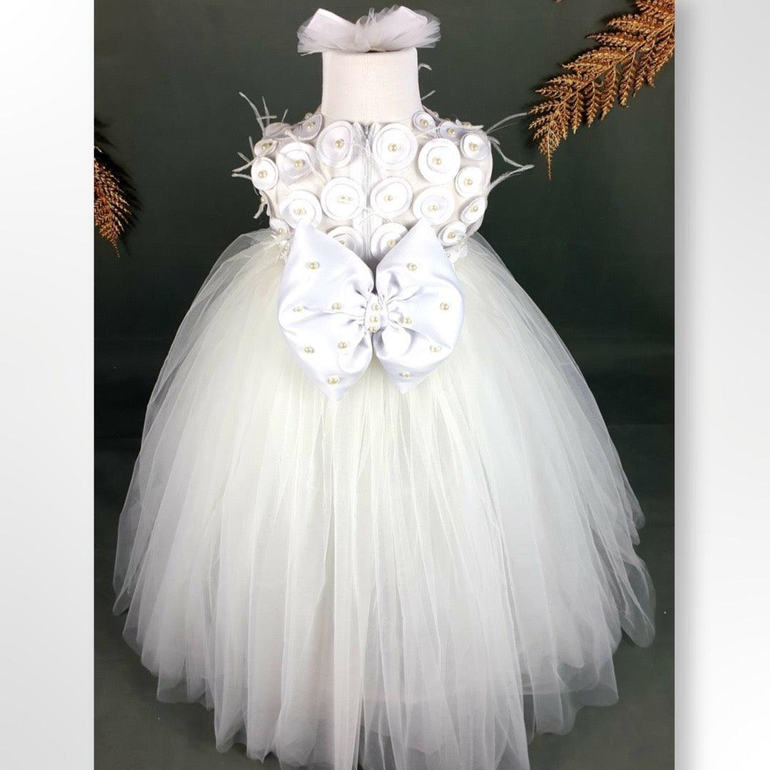 White Pearl Gown - Crownkids