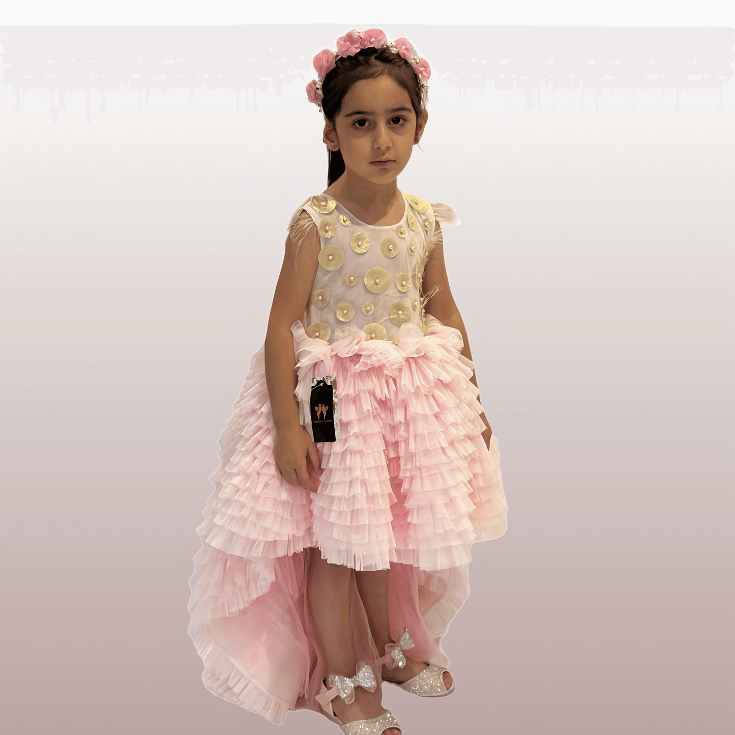 Pink High Low Dress - Crownkids