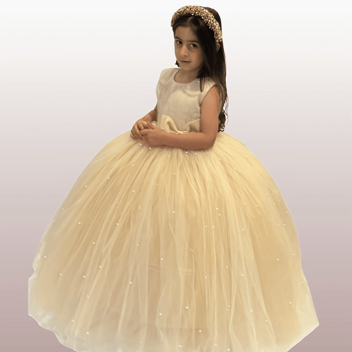 Pearly Sandy Gown - Crown Kids