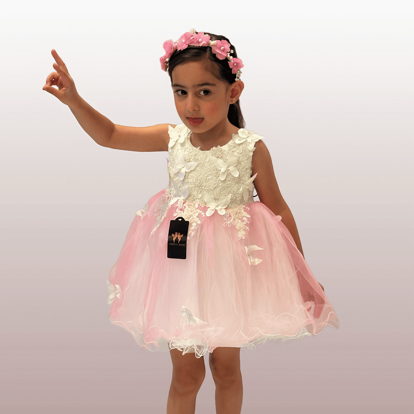 Halen Dress Pink - Crown Kids