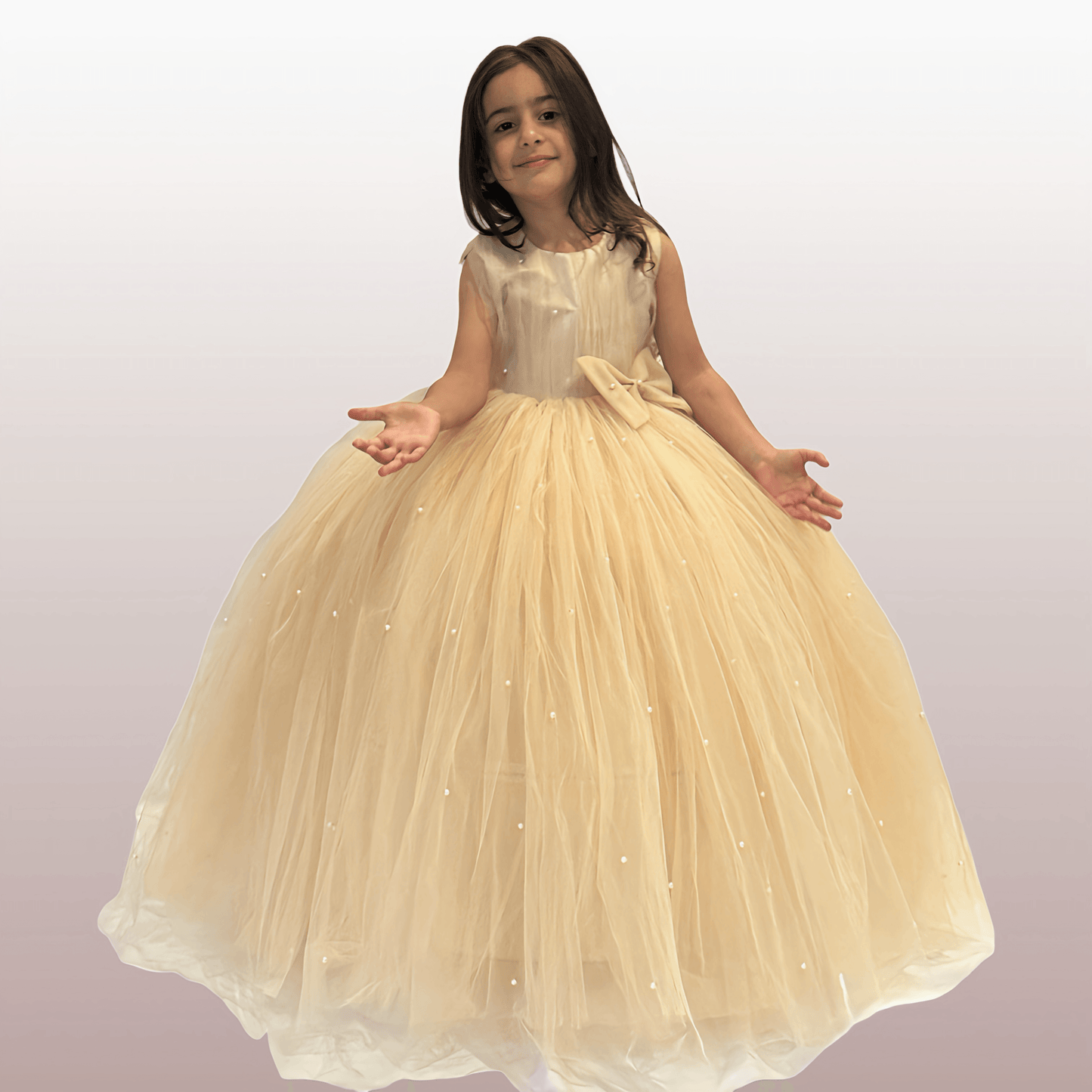 Pearly Sandy Gown - Crown Kids