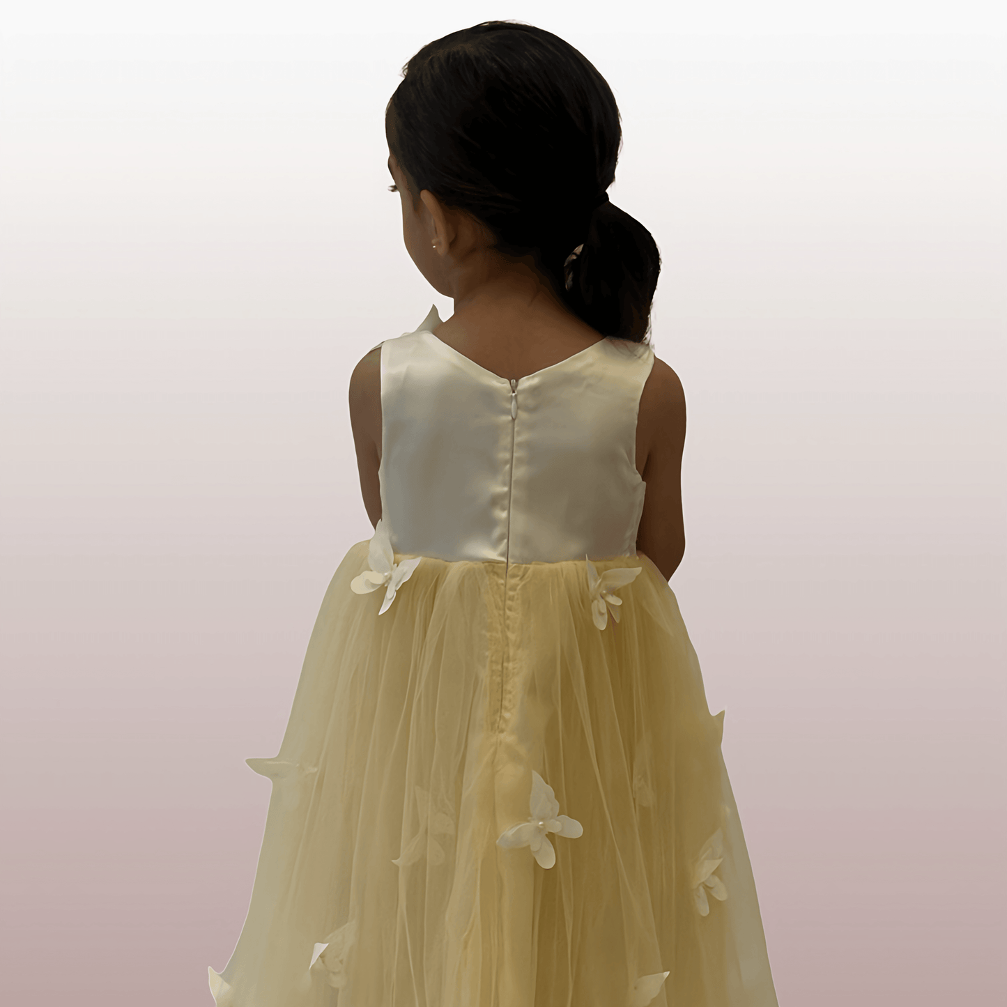 Halen Long Beige Dress - Crown Kids