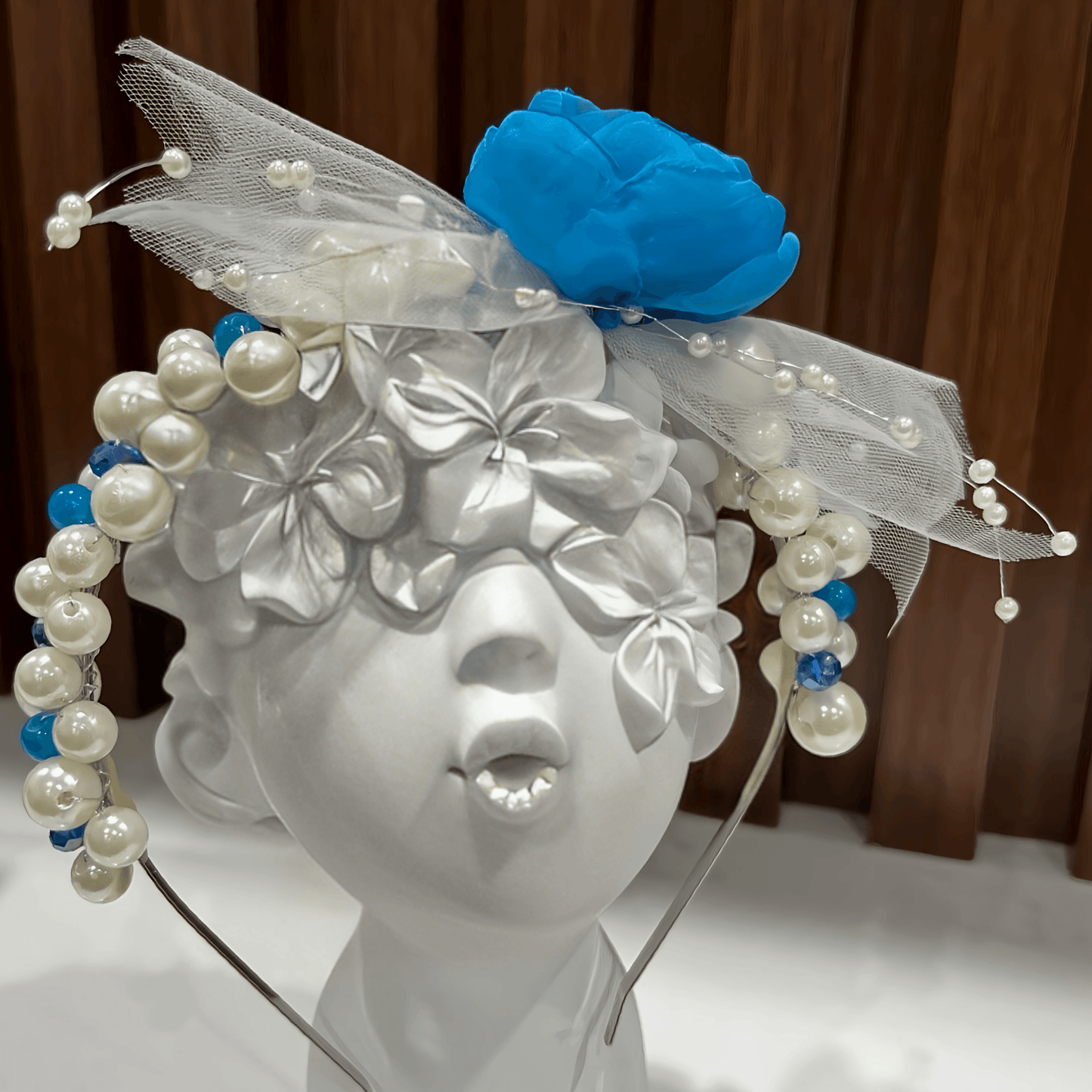 Blue Flower Headband - Crown Kids