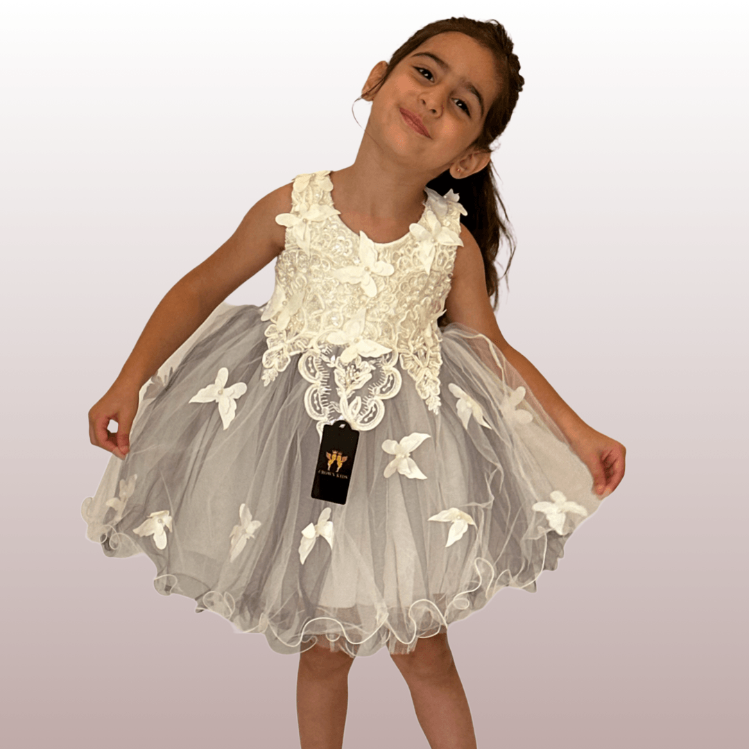 Halen Grey Dress - Crown Kids