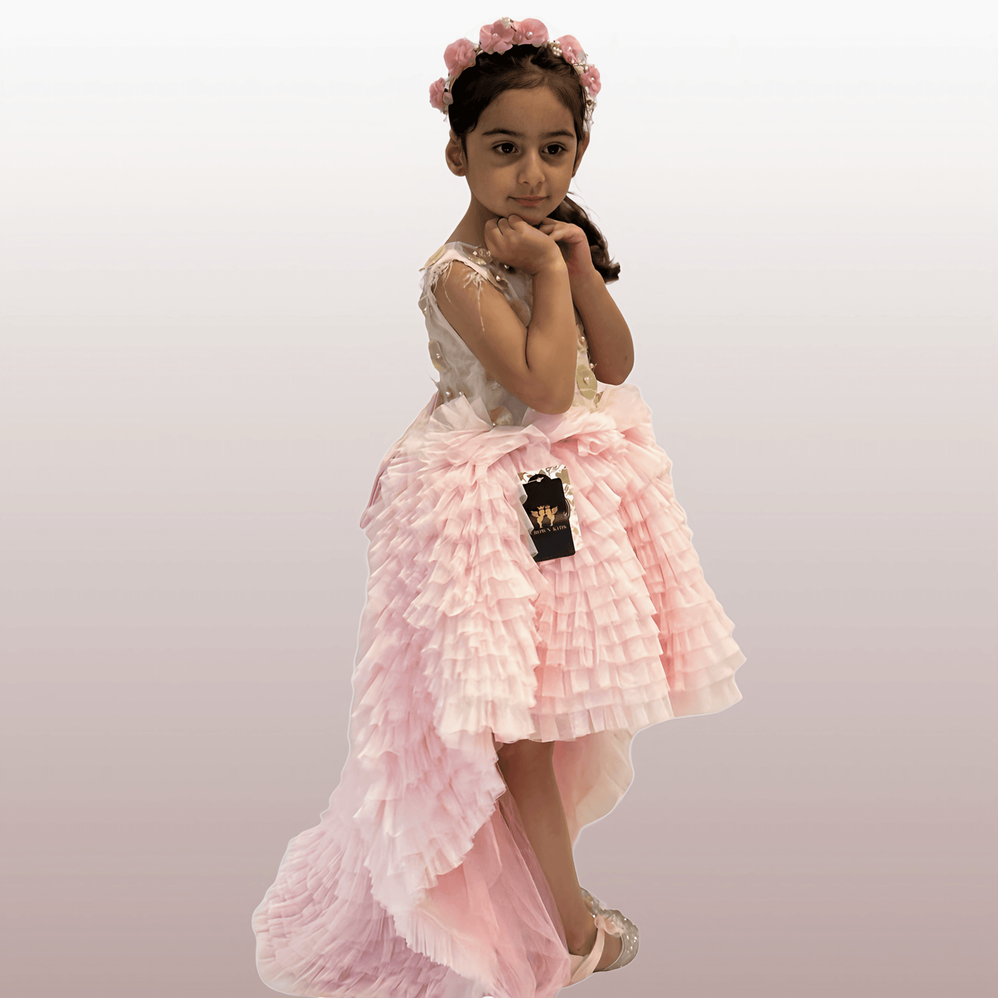 Pink High Low Dress - Crownkids
