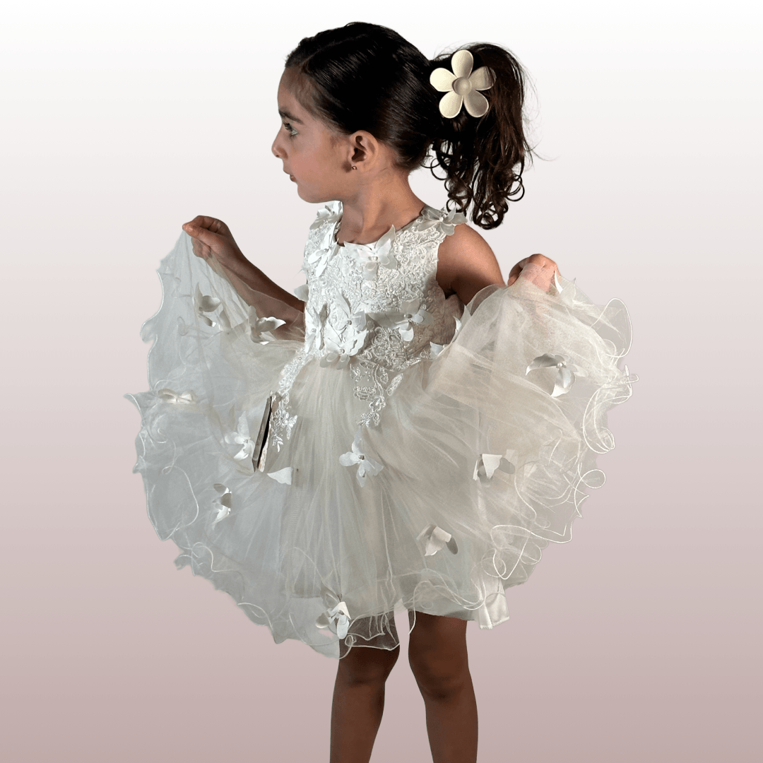 Halen Dress Ivory - Crown Kids