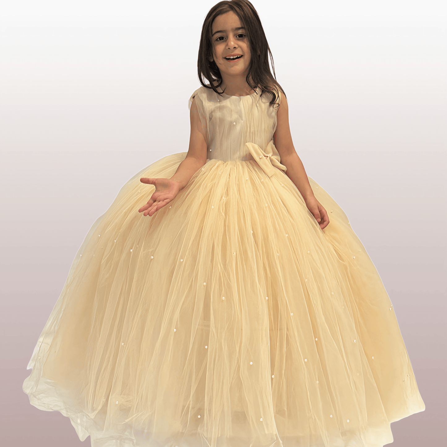 Pearly Sandy Gown - Crown Kids