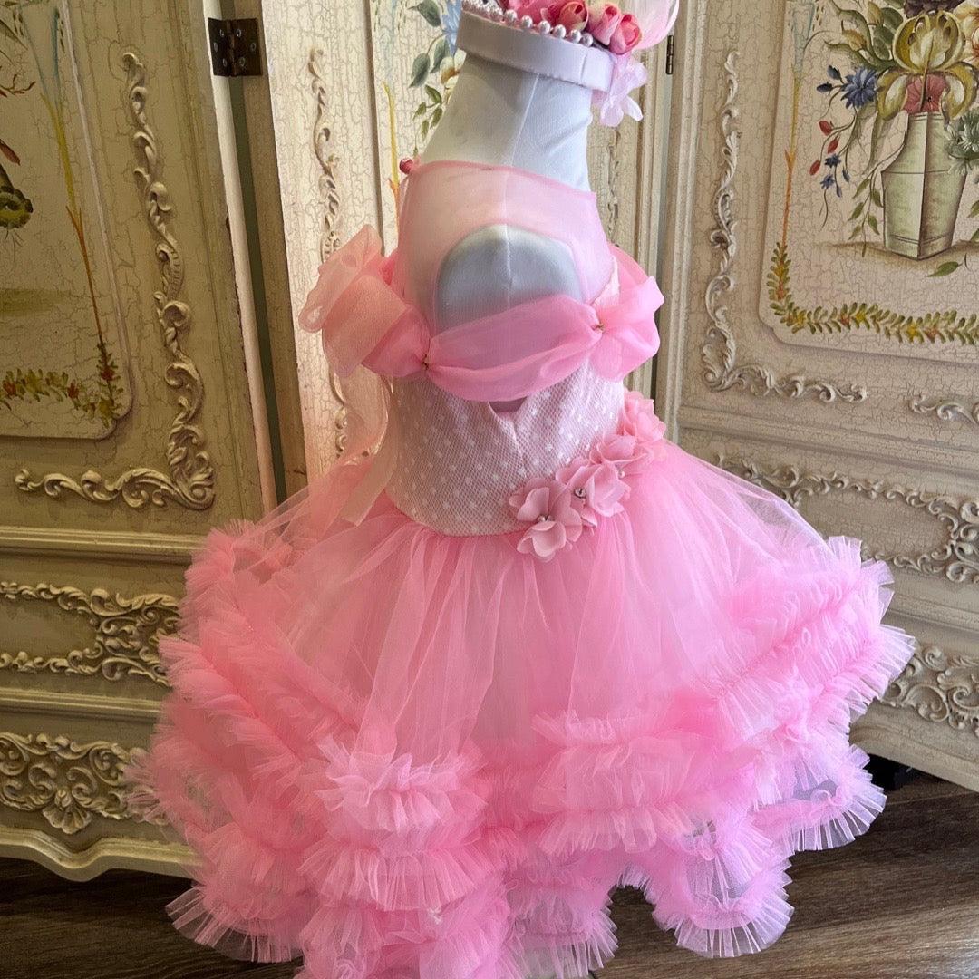 Isabella Pink Dress - Crown Kids