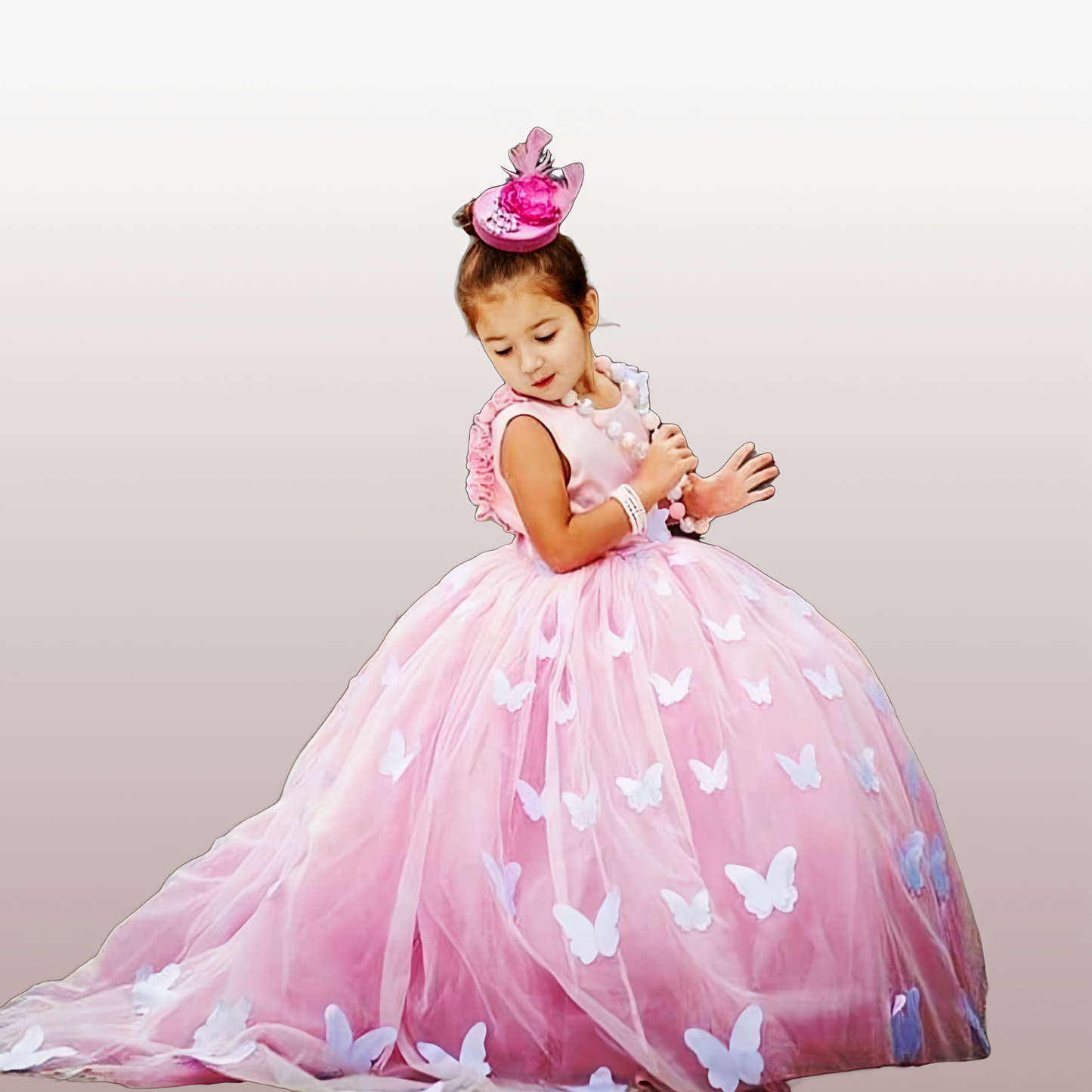 Pink Butterfly Gown
