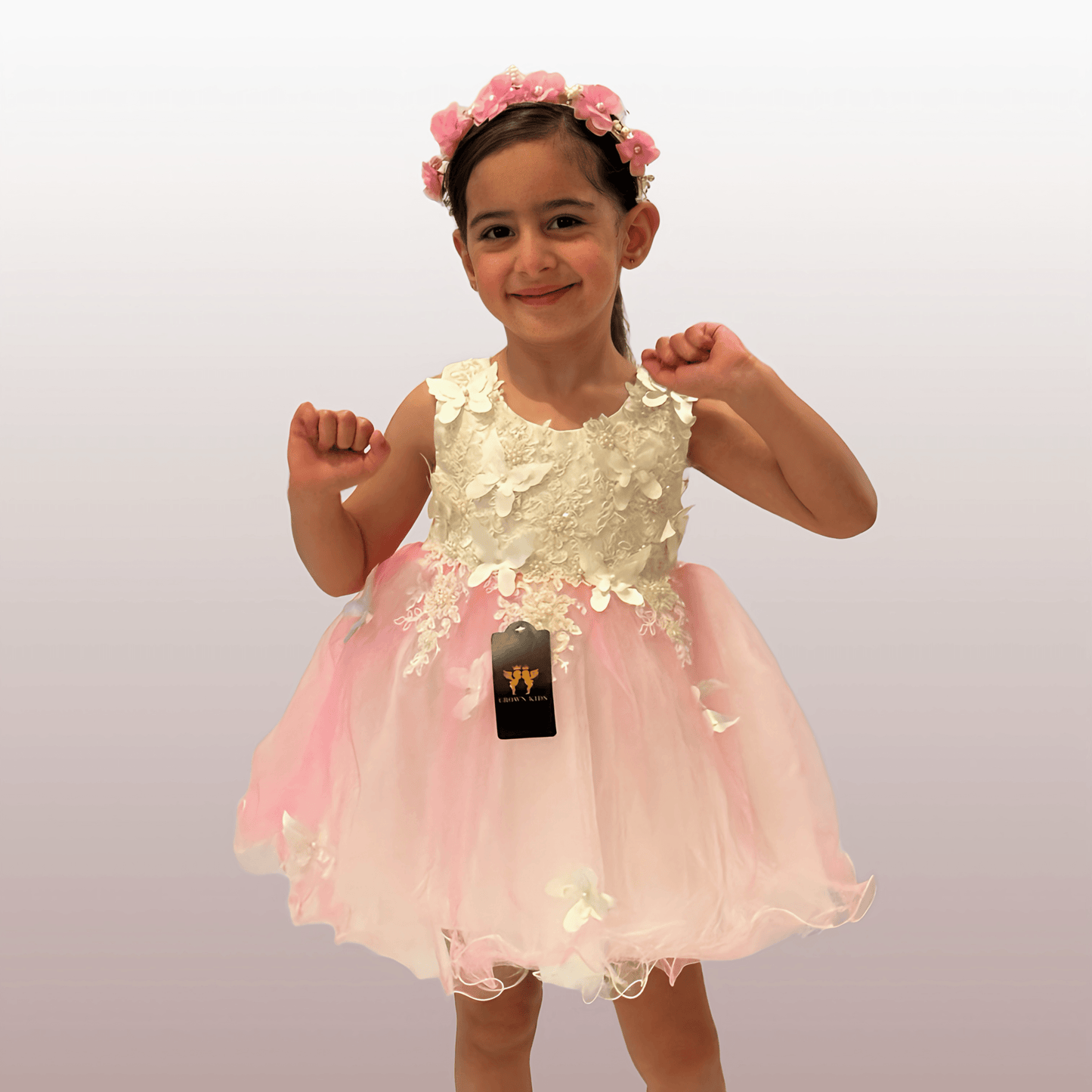 Halen Dress Pink - Crown Kids