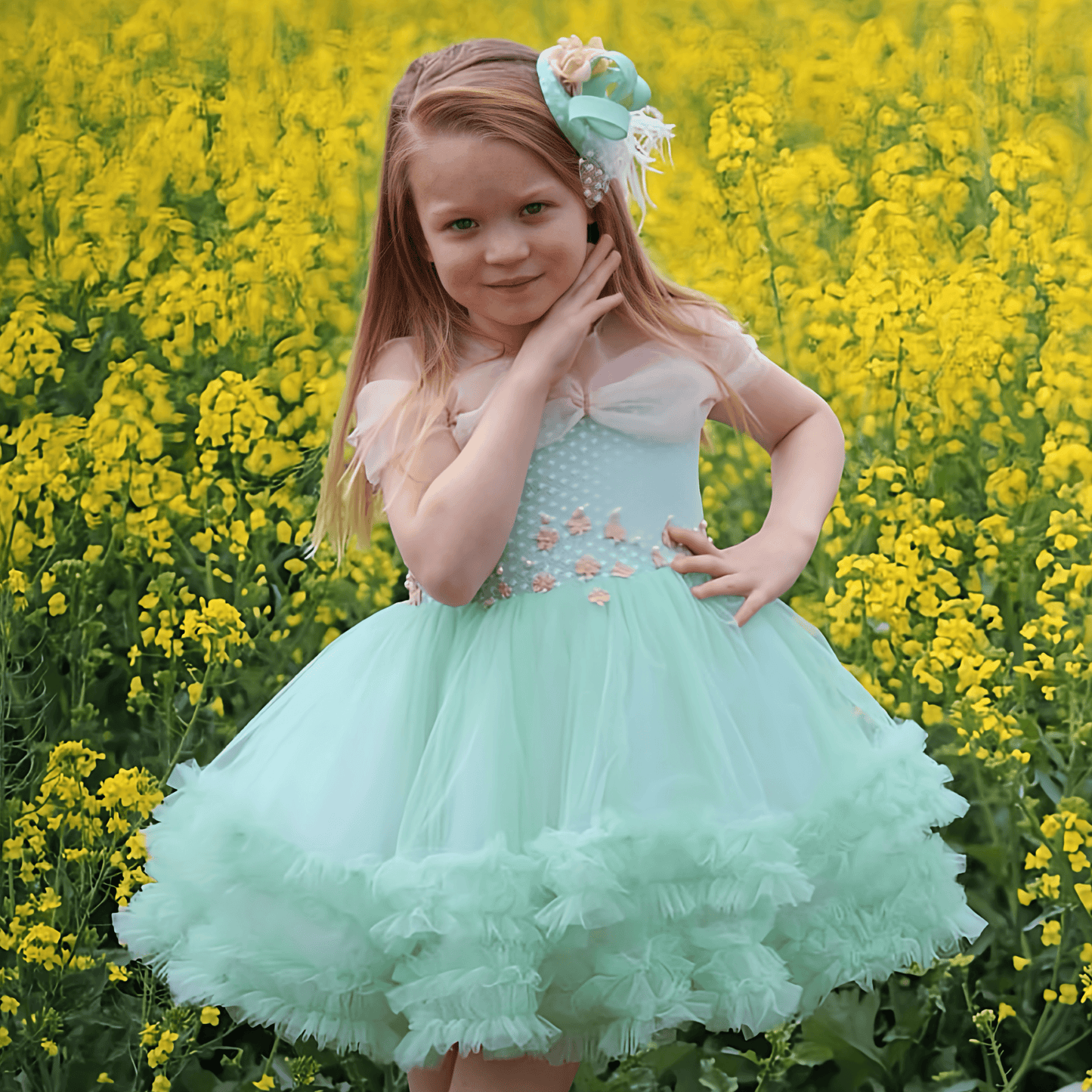 Mint Dress - Crown Kids