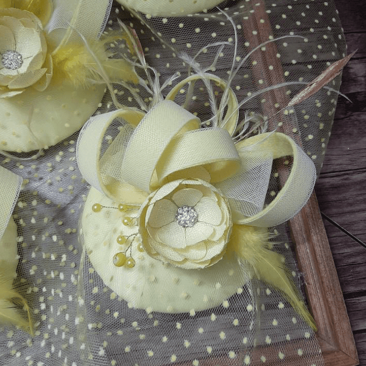 Yellow Fascinator - Crown Kids