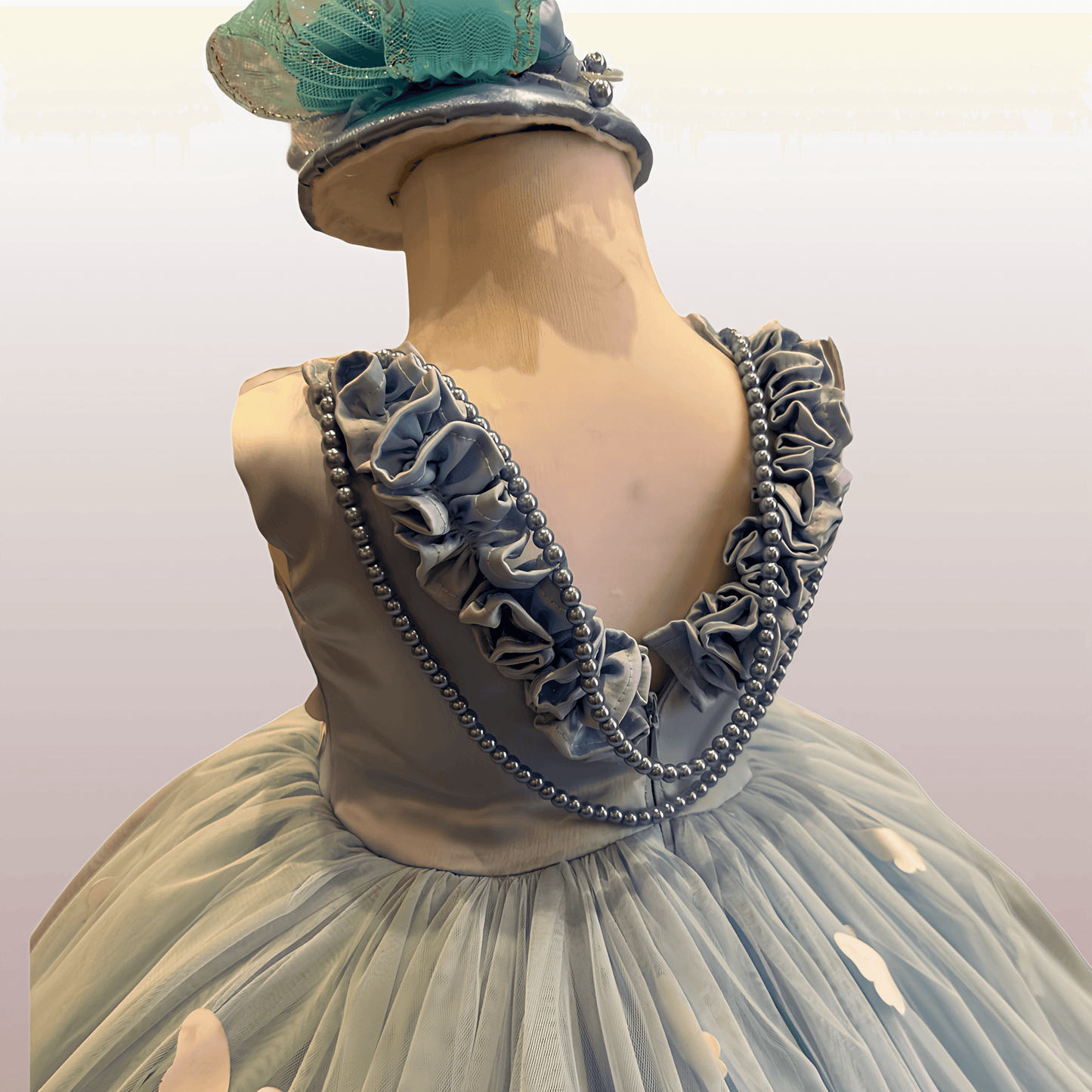 Blue Butterfly Gown - Crown Kids