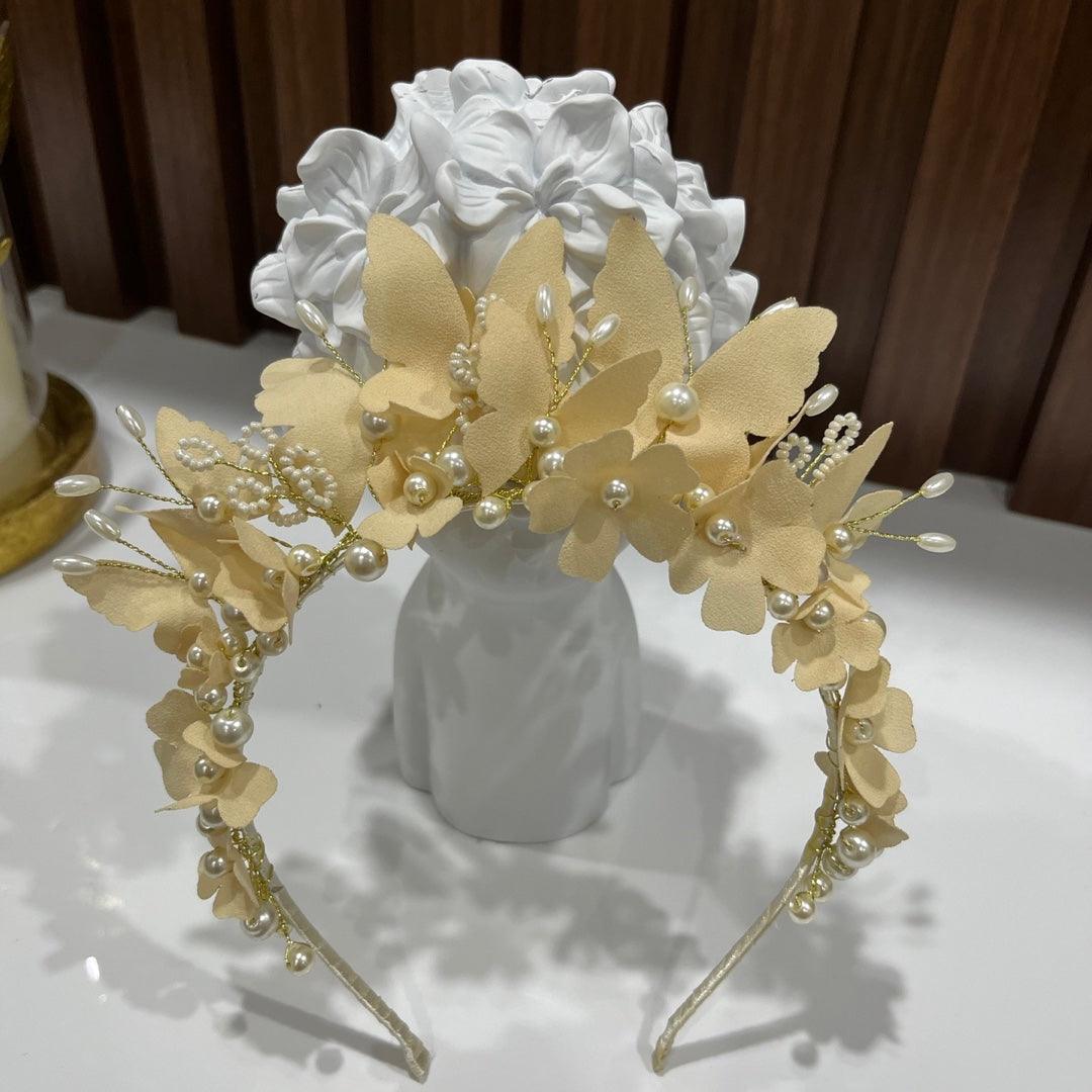 Beige Butterfly Tiara - Crown Kids