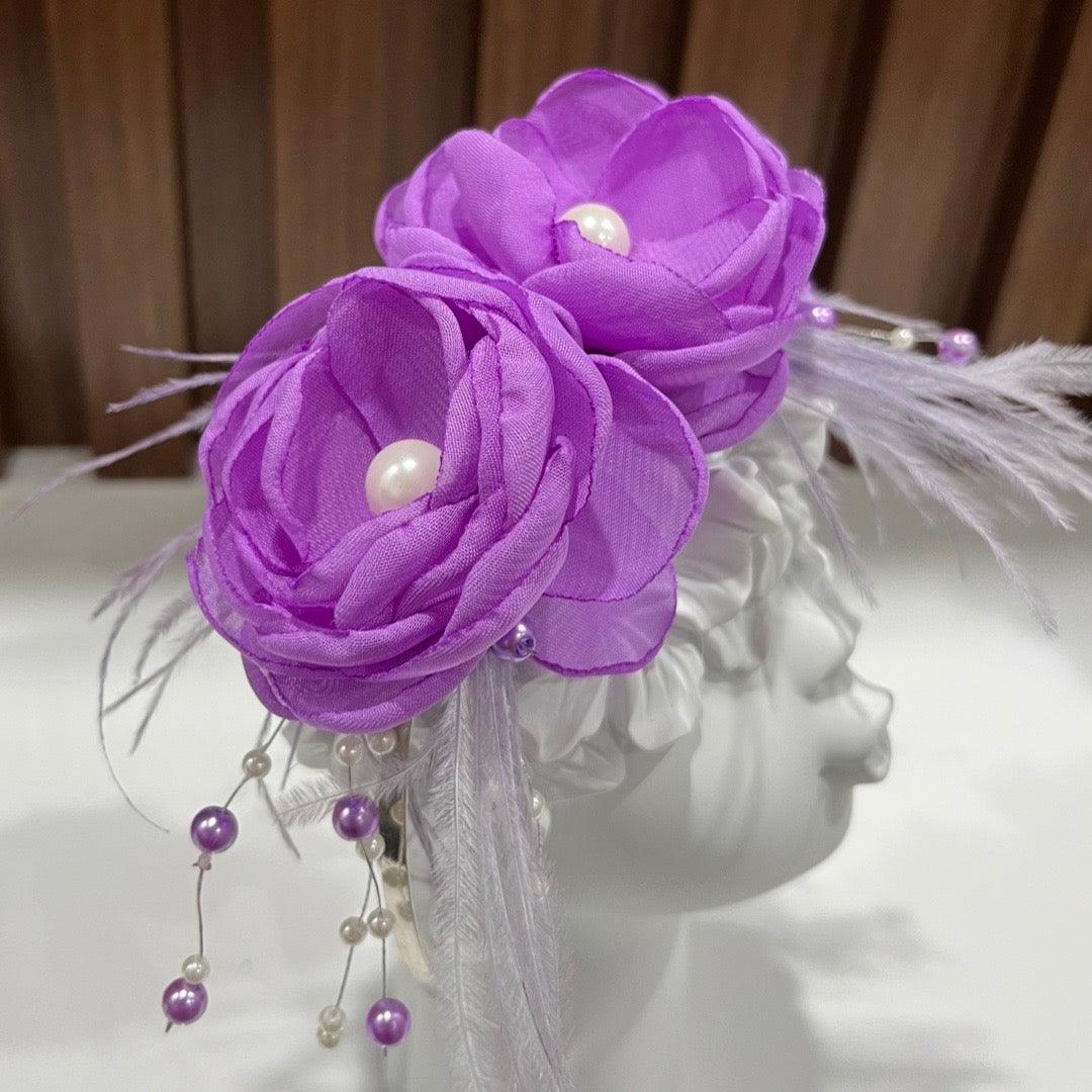 Purple Flowers Headpiece - Crown Kids