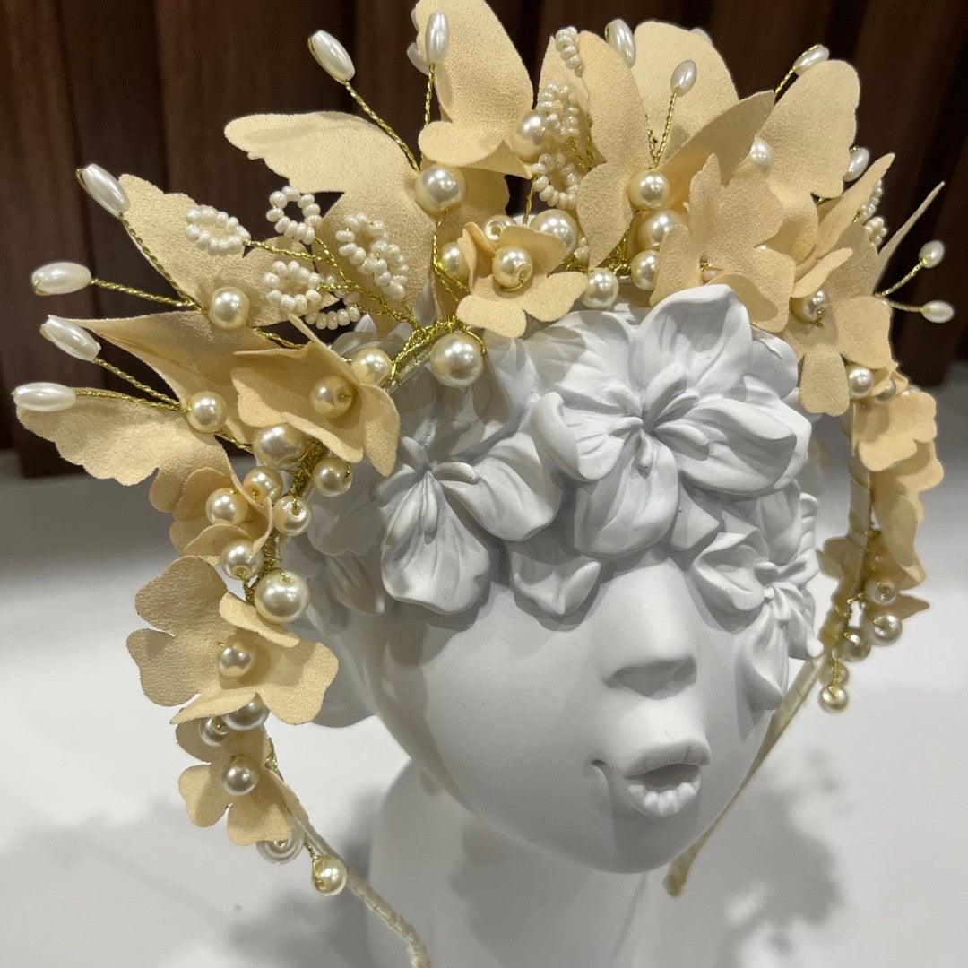 Beige Butterfly Tiara - Crown Kids