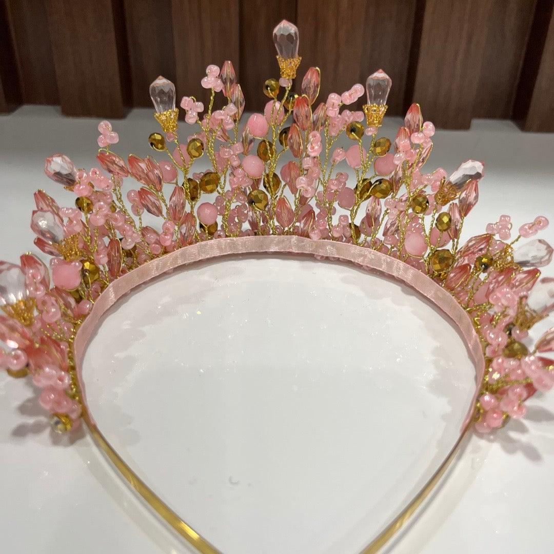 Pink Peach Tiara - Crown Kids