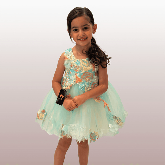 Holley Dress Mint Green - Crown Kids