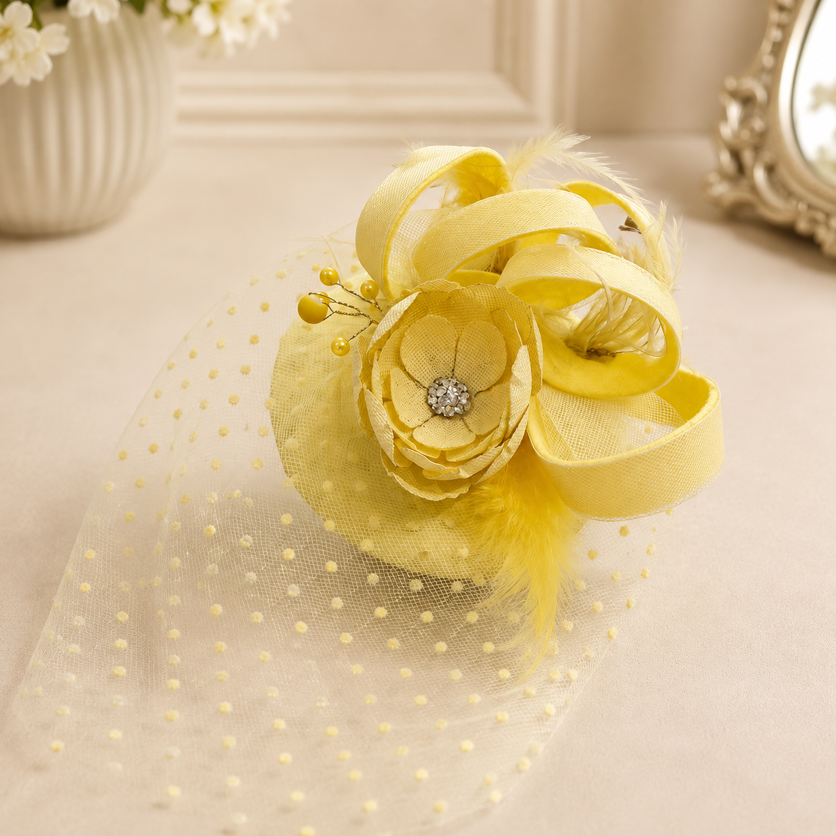 Yellow Fascinator - Crown Kids