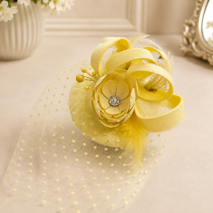 Yellow Fascinator - Crown Kids