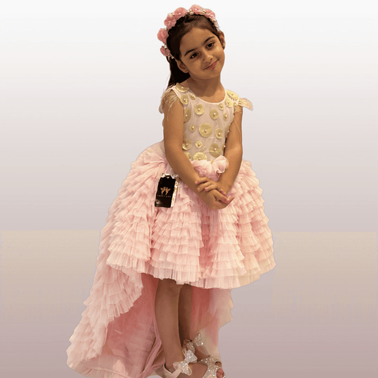Pink High Low Dress - Crownkids