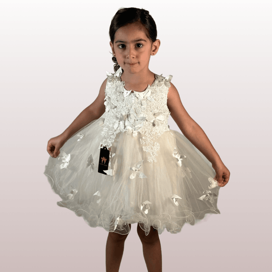 Halen Dress Ivory - Crown Kids