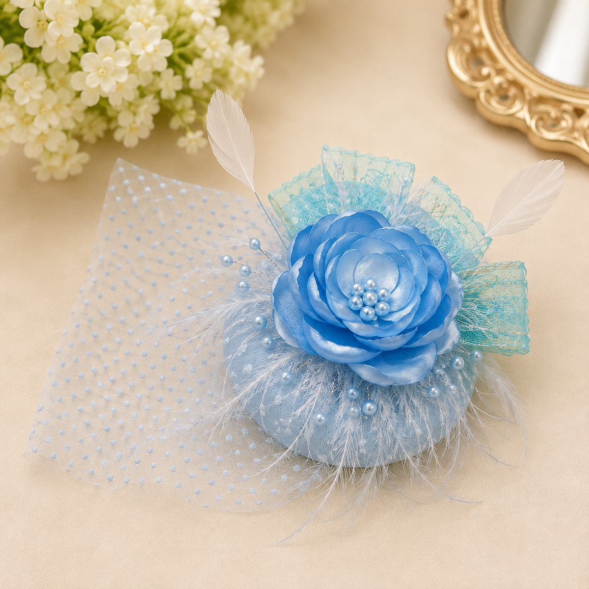 Sky Blue Fascinator - Crown Kids