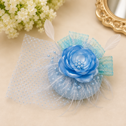 Sky Blue Fascinator - Crown Kids