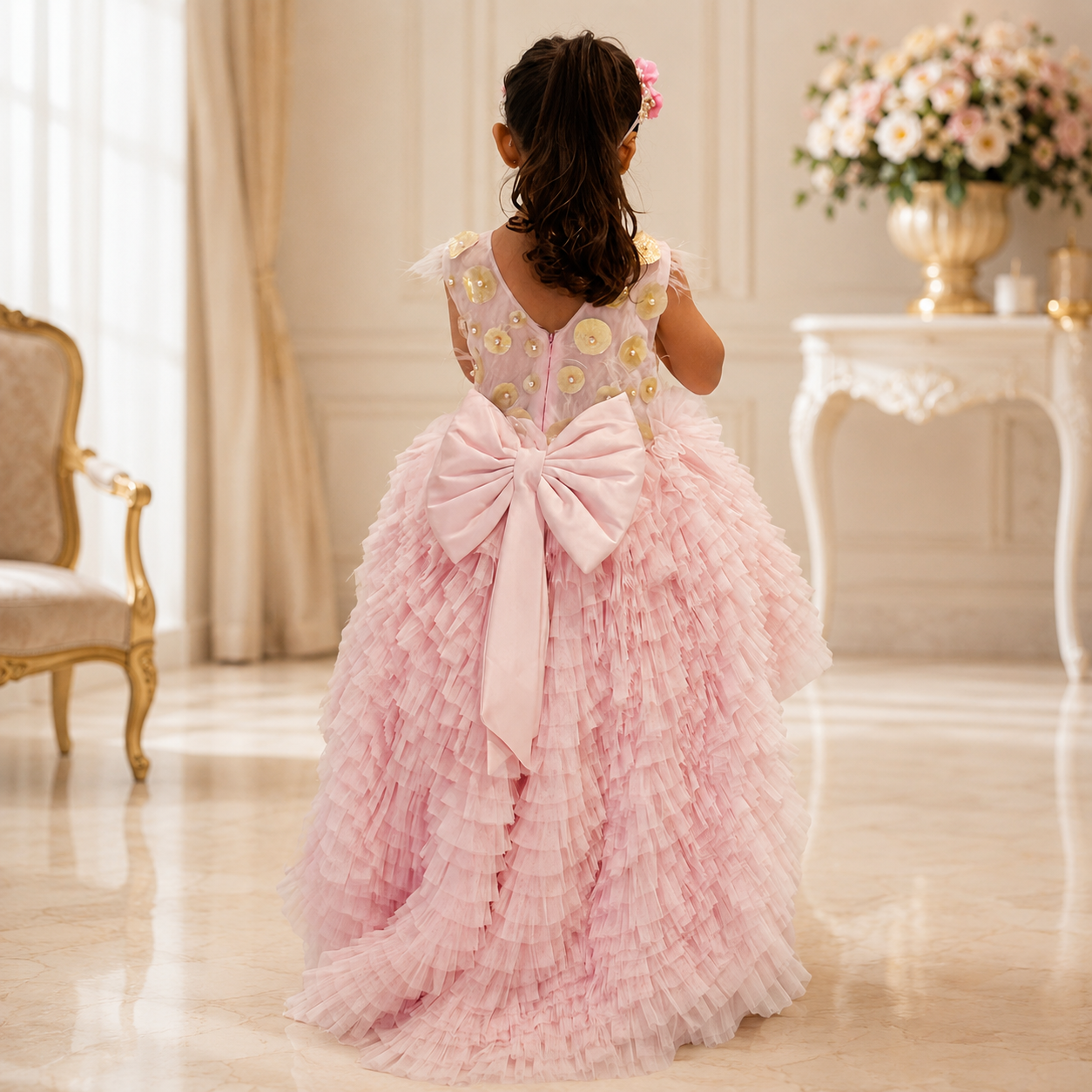 Pink High Low Dress - Crownkids