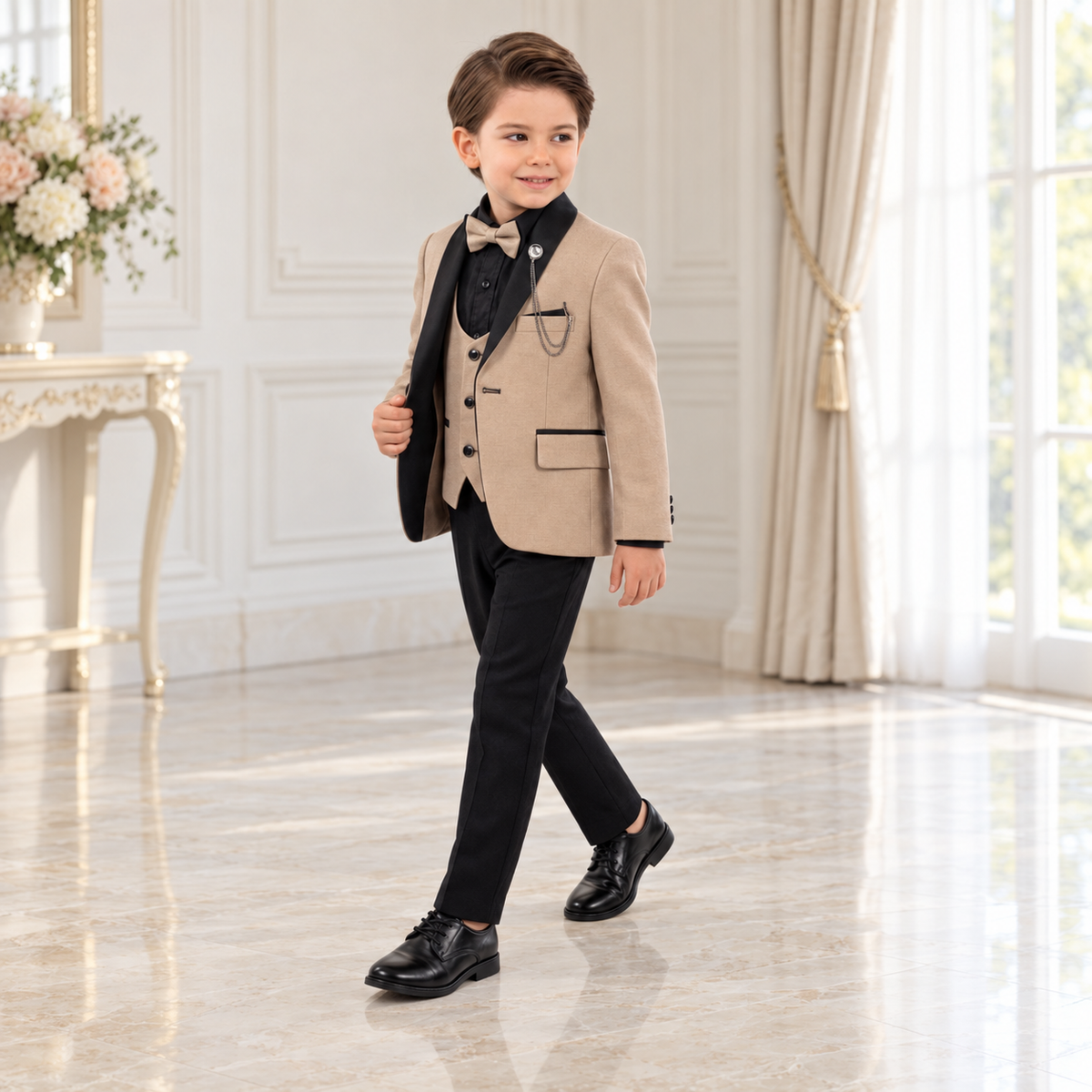 Boys’ Beige Formal Suit Set