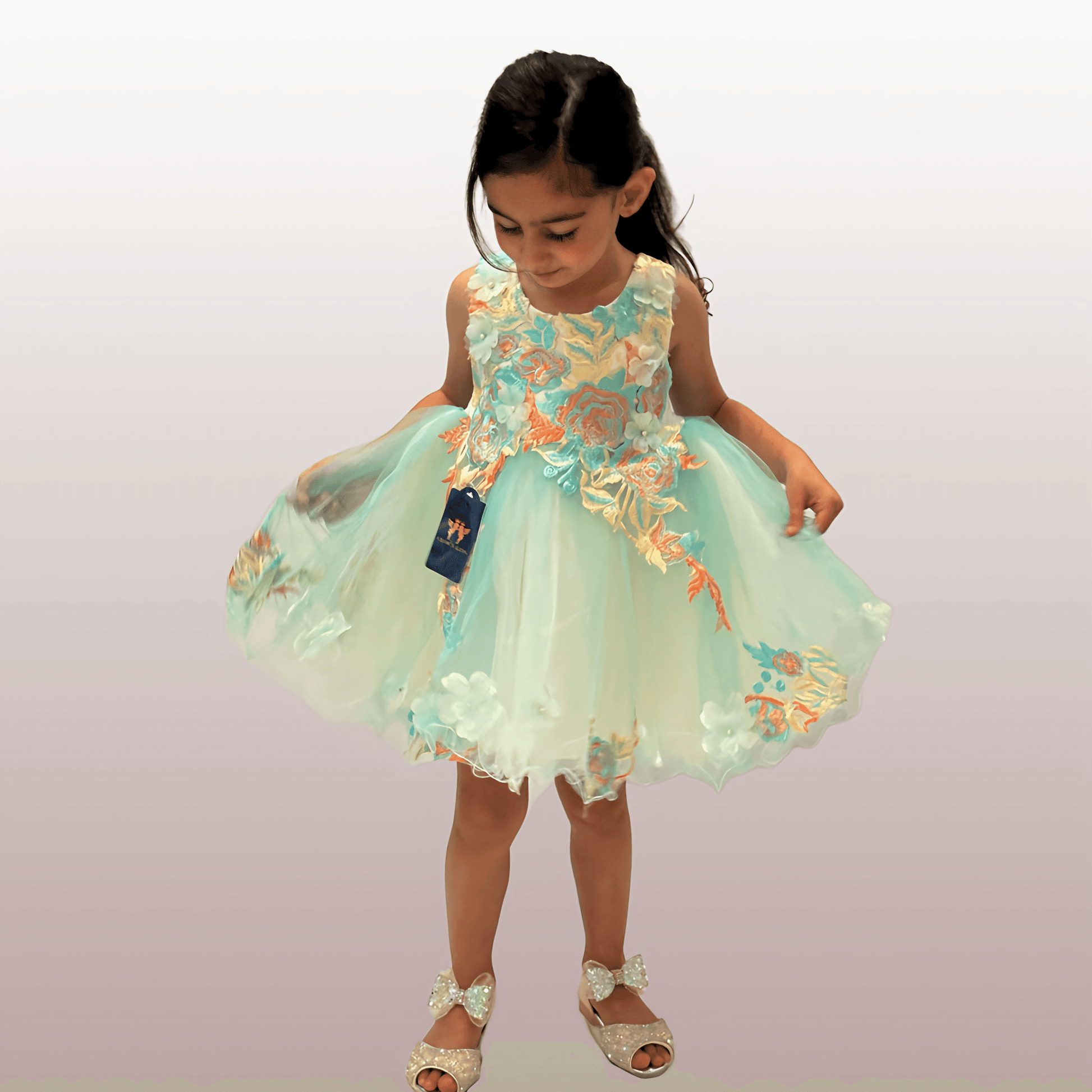 Holley Dress Mint Green - Crown Kids