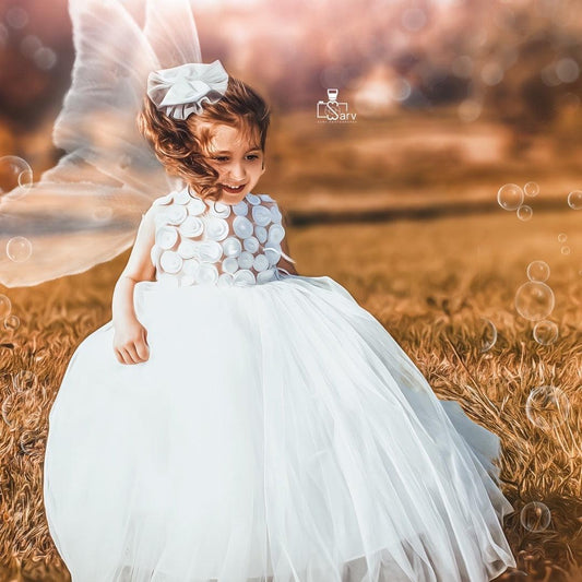 White Pearl Gown - Crownkids