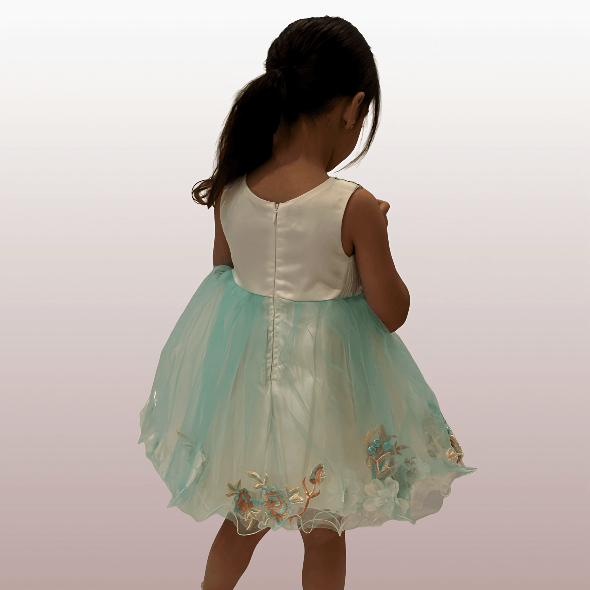 Holley Dress Mint Green - Crown Kids