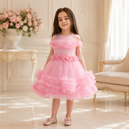 Isabella Pink Dress - Crown Kids
