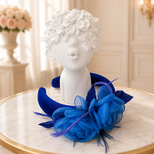 Blue Flower Headband - Crown Kids