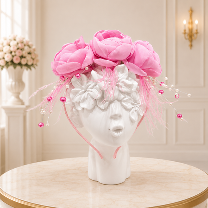 Pink Flowers Headpiece - Crown Kids