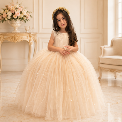 Pearly Sandy Gown - Crown Kids