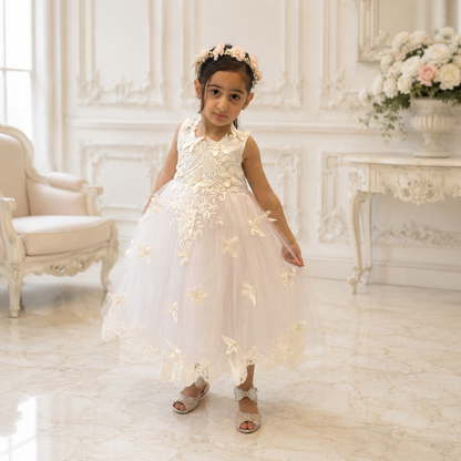 Halen Long Pink Dress - Crown Kids