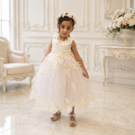 Halen Long Pink Dress - Crown Kids