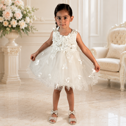 Halen Dress Ivory - Crown Kids