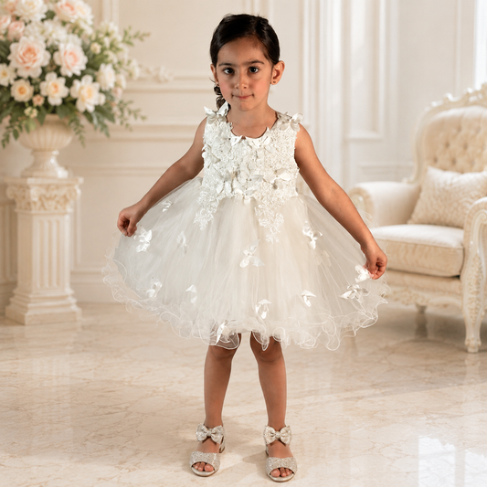 Halen Dress Ivory - Crown Kids