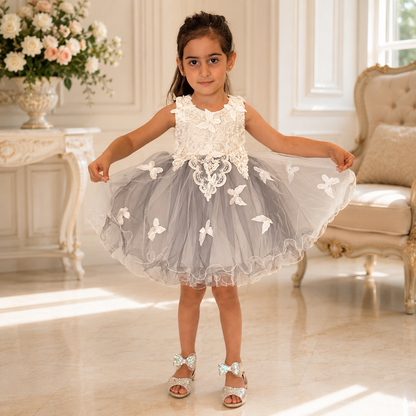 Halen Grey Dress - Crown Kids