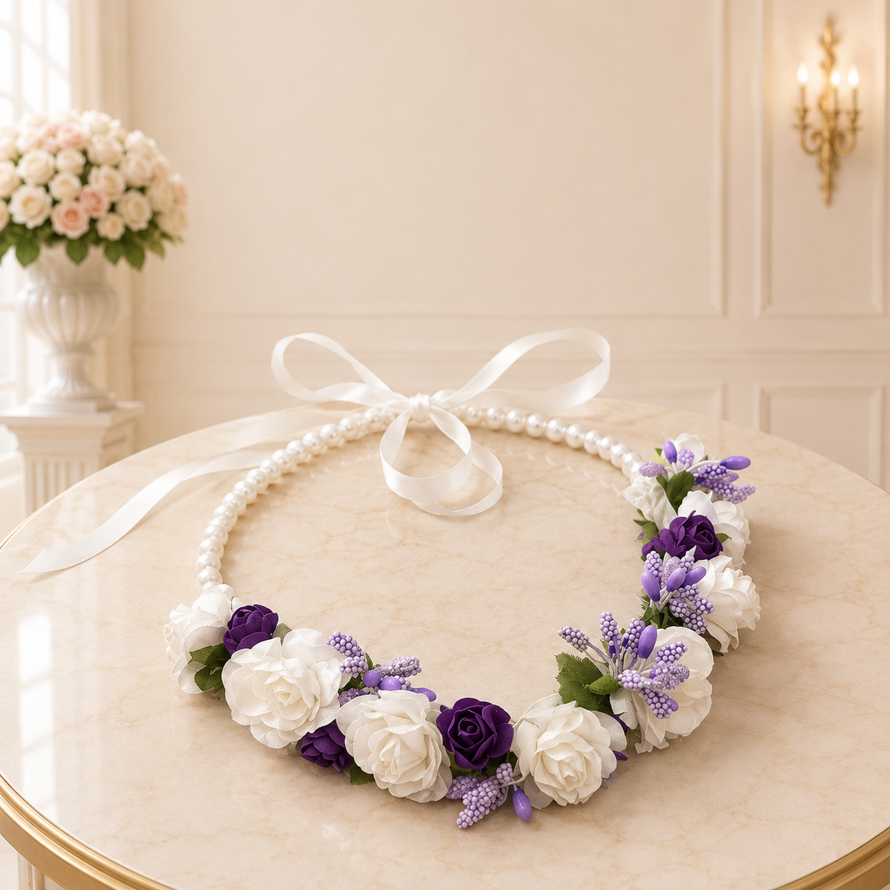 Purple Flowers Headband - Crown Kids