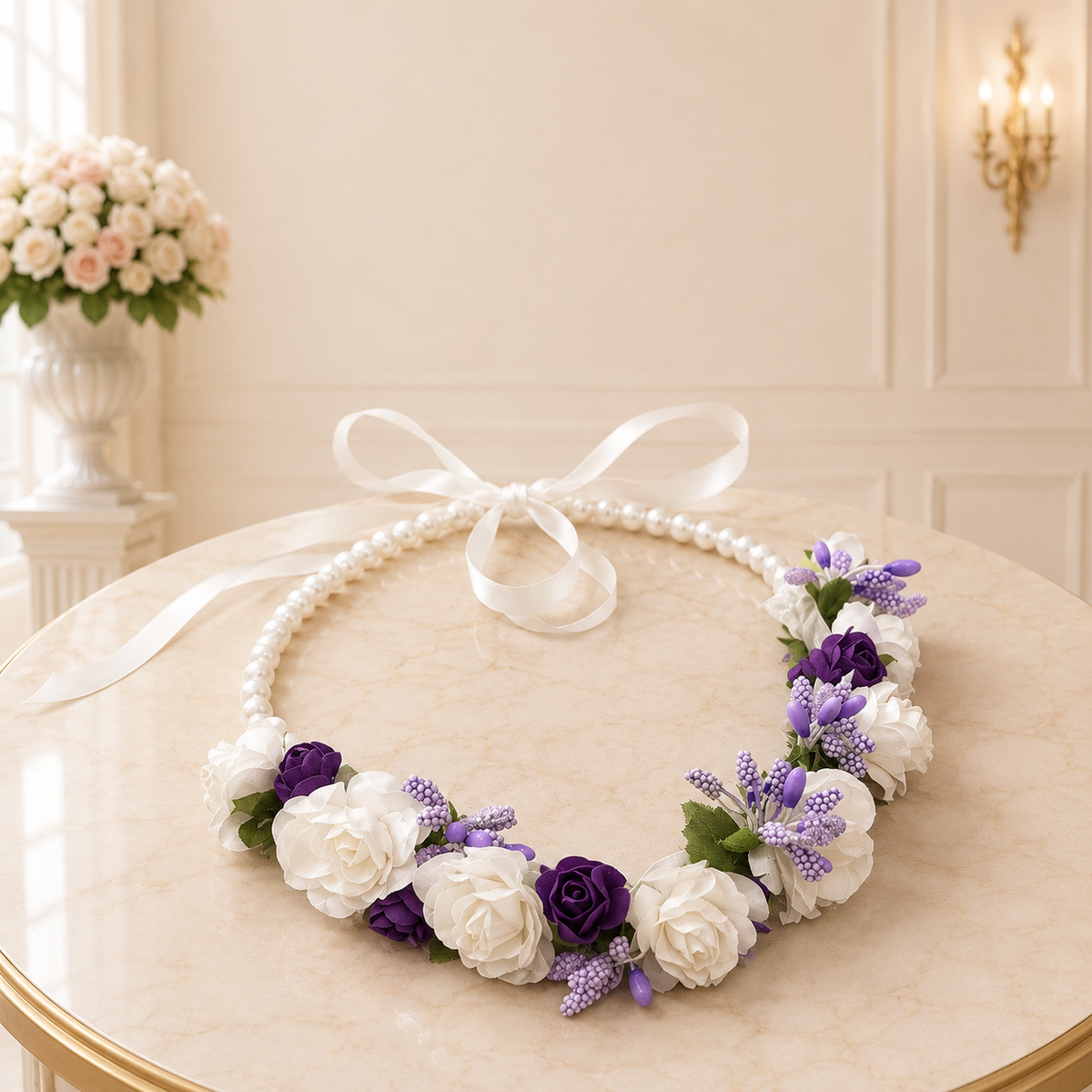 Purple Flowers Headband - Crown Kids