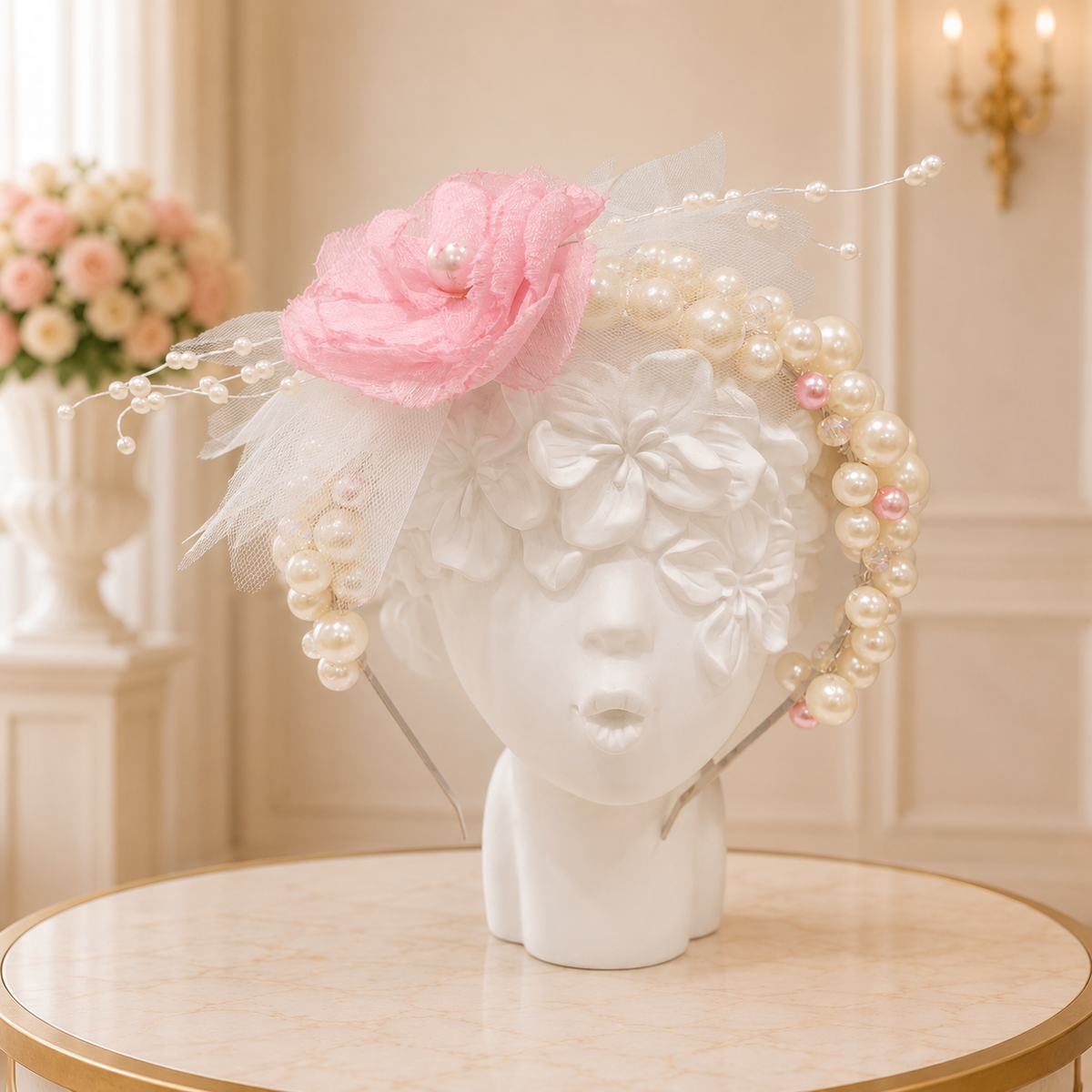 Pink Pearls Headband - Crown Kids