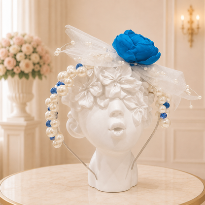 Blue Flower Headband - Crown Kids