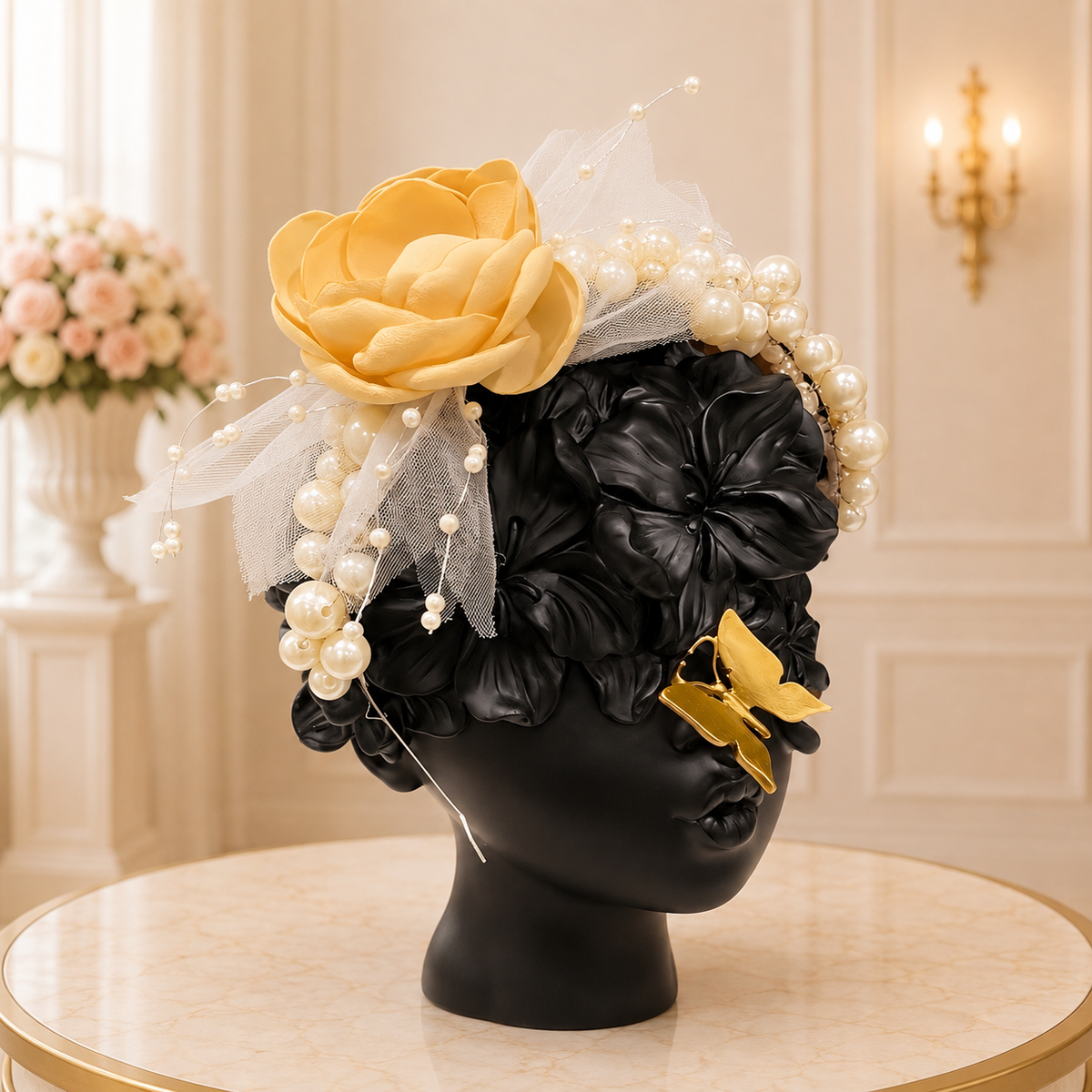 Peach Pearls Headband - Crown Kids