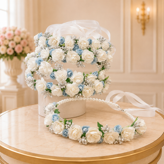 Blue Flower Headband - Crown Kids